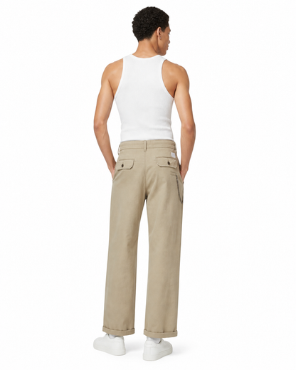 Pantalone Largo sabbia in cotone