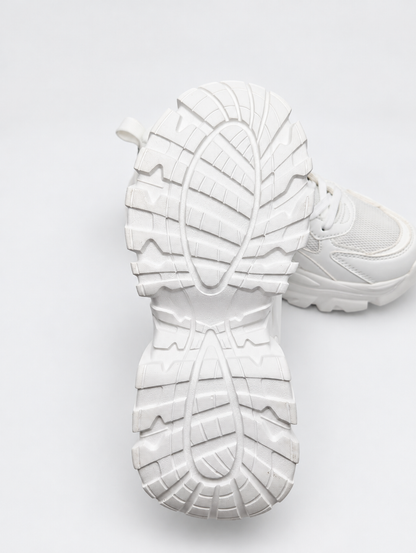 Sneakers DS2 donna bianche con suola alta - battistrada