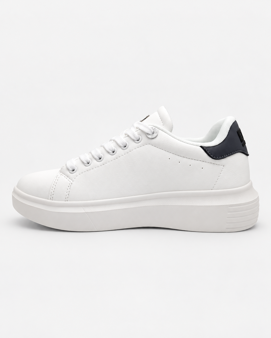 Sneaker uomo bianca DS2 Essential Oversize con tallone grigio, vista laterale interna