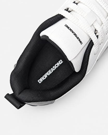 Fodera nera e soletta interna delle sneakers uomo DS2 Platform Star bianco nero