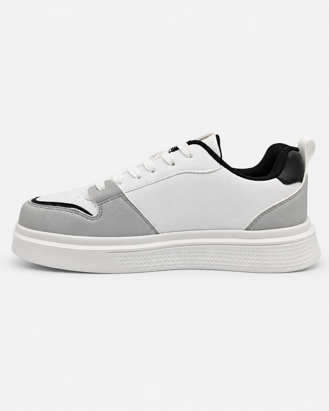 Lato interno delle sneakers uomo DS2 Platform Star bianche e grigie con suola platform