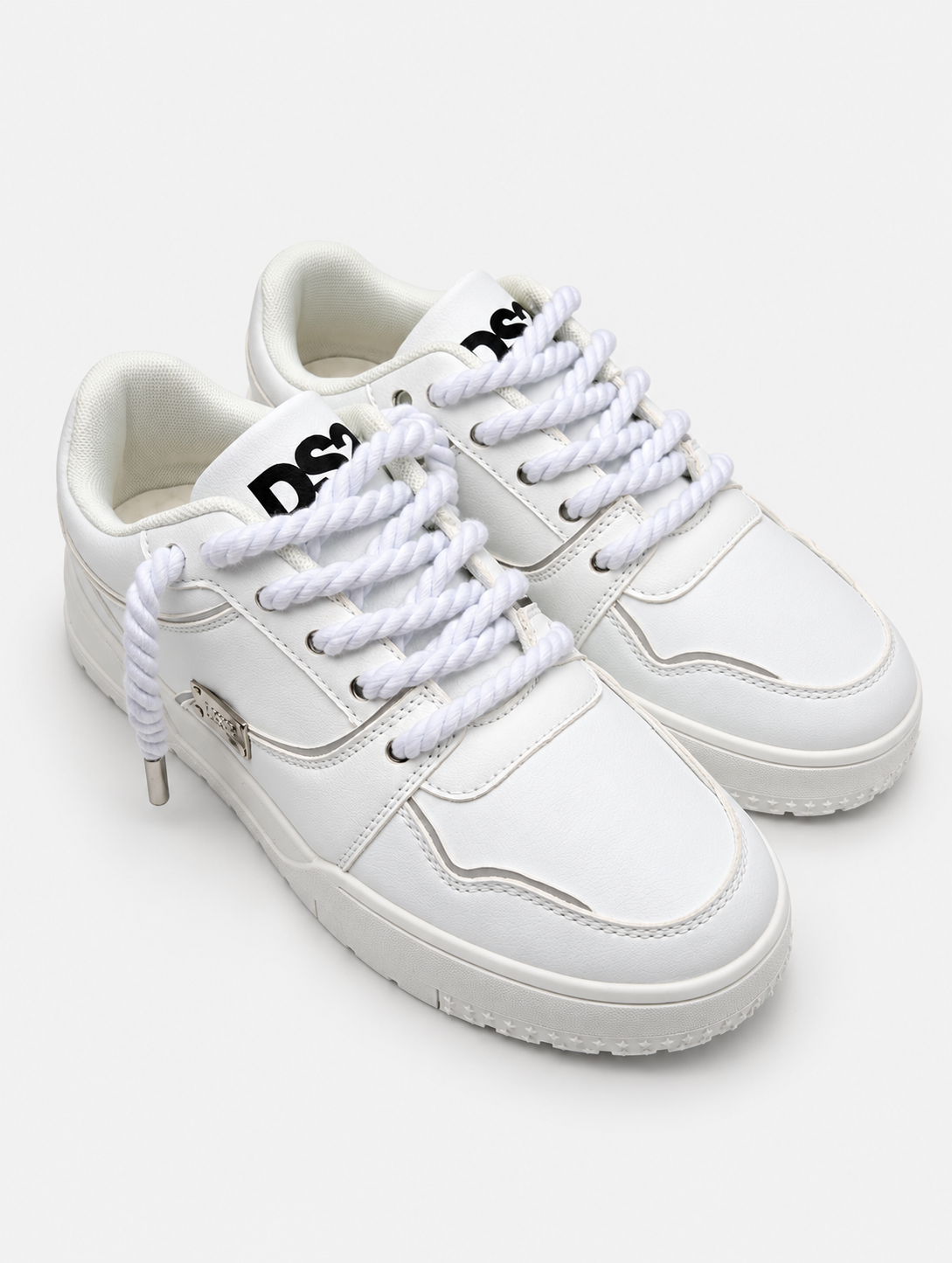 Paio di sneakers uomo bianche DS2 ROP con lacci grossi effetto corda