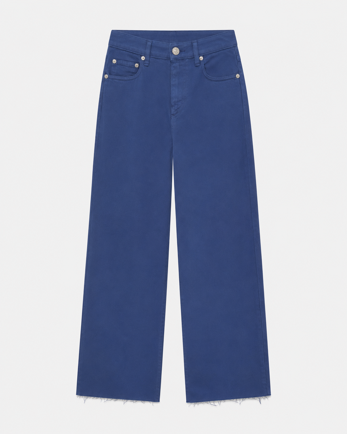 Pantalone in cotone Rita Cropped in Tencel blu Marino ciano - Roy Roger's