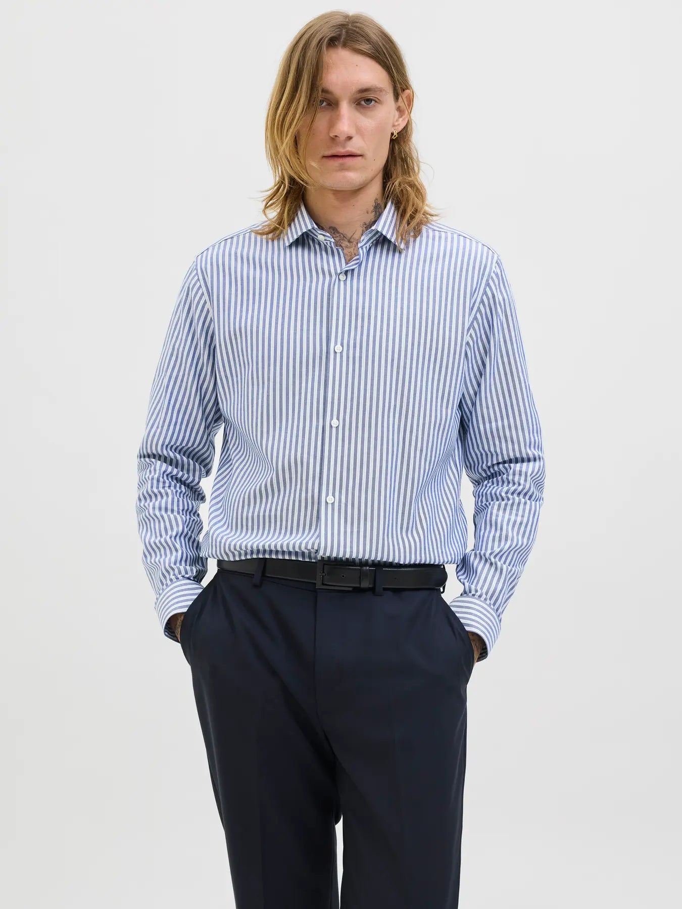 Camicia a righe celeste bianco Jack&Jones