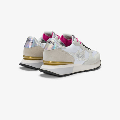 SUN68 Stargirl Glitter donna bianco