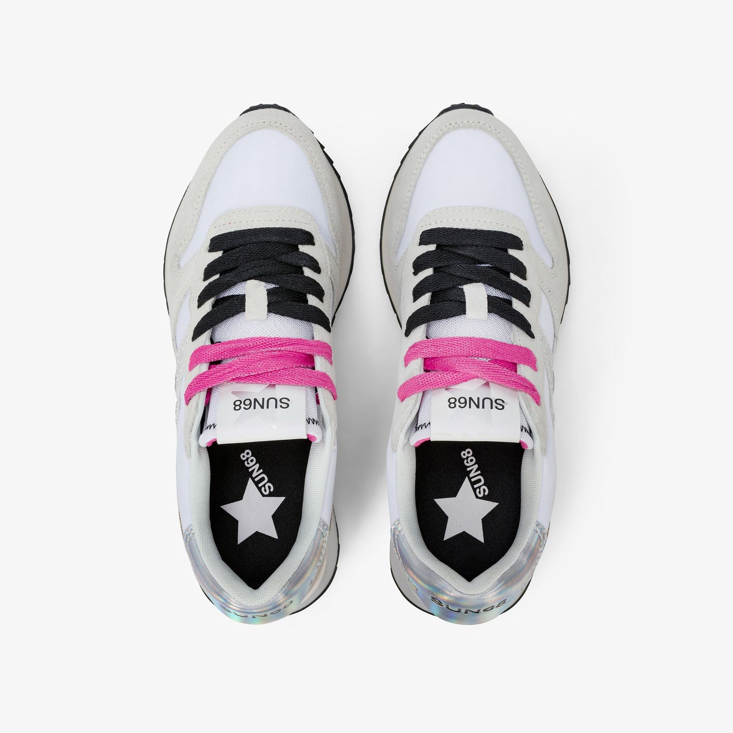 SUN68 Stargirl Glitter donna bianco