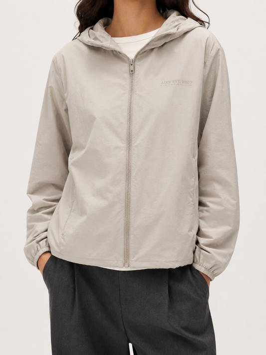 Giacca a vento Beige donna con cappuccio JJXX