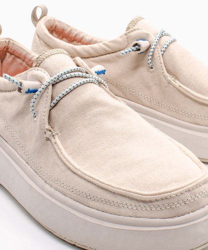 Mocassini in tela sabbia JEEP Donna Nature Wallabee
