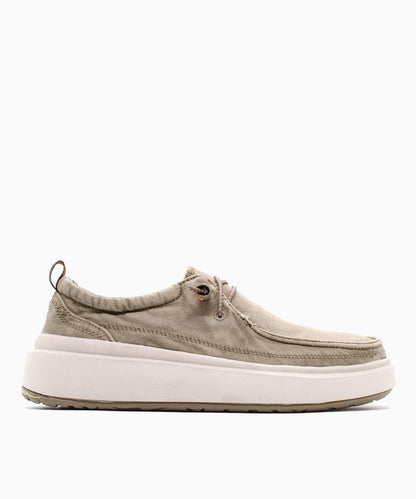 Mocassini in tela oliva JEEP Donna Nature Wallabee