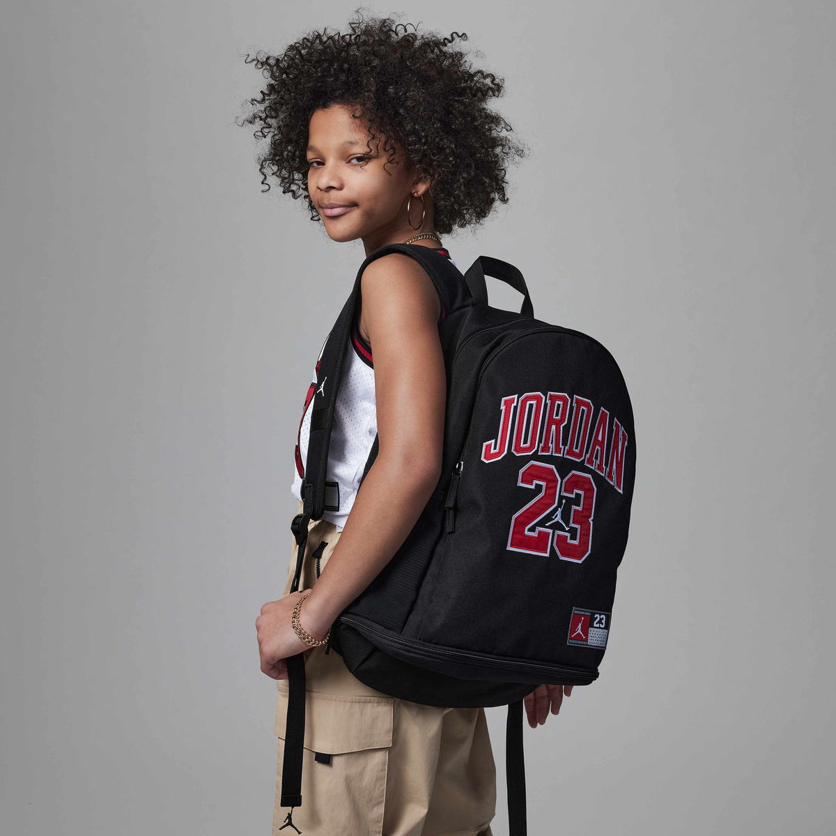 Zaino Jordan Jersey 27L nero 9A0780-023, indossato