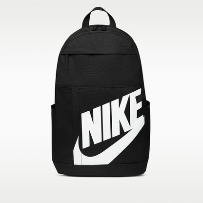 Zaino Nike Elemental 21L nero DD0559-010, vista frontale con logo bianco
