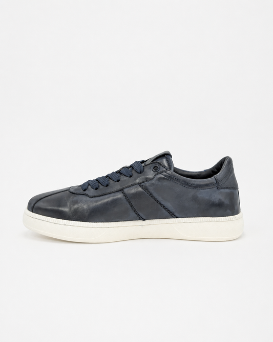 Sneaker uomo ColBaffo blu in pelle premium