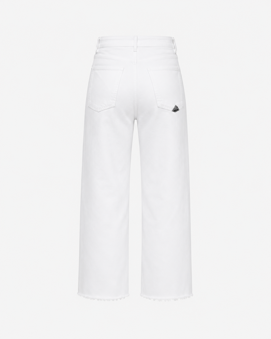 Pantalone in cotone Rita Cropped in Tencel Bianco Blanc de Blanc - Roy Roger's