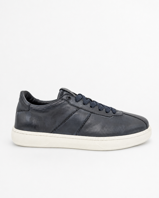 Sneaker uomo ColBaffo blu in pelle premium