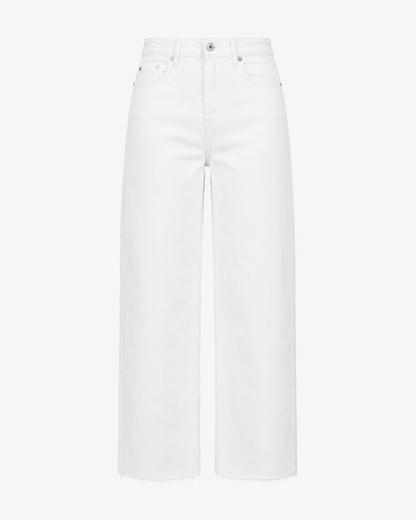 Pantalone in cotone Rita Cropped in Tencel Bianco Blanc de Blanc - Roy Roger's