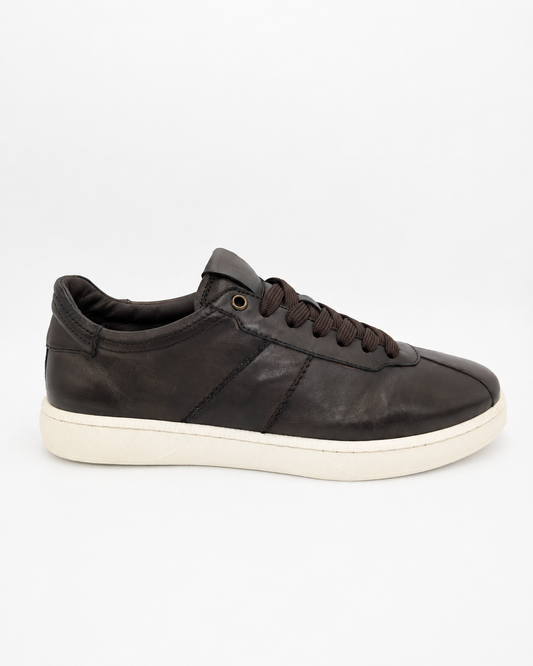 Sneaker uomo ColBaffo Marrone testa di moro in pelle premium