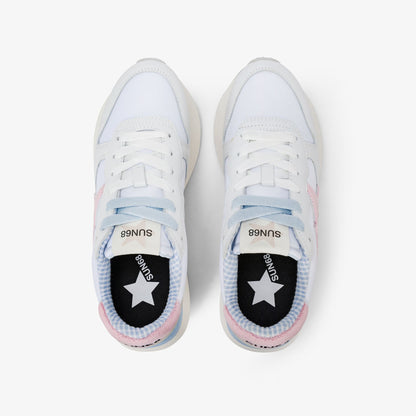 SUN68 Big Stargirl Sponge Donna Bianco Rosa - vista 4